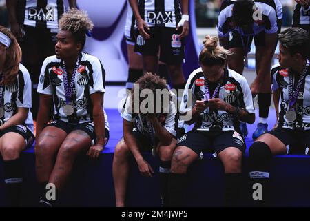 SP - Sao Paulo - 12/21/2022 - FINAL PAULISTA FEMALE 2022, PALMEIRAS X  SANTOS - Santos players lament the defeat at the end of the match against  Palmeiras at the Arena Allianz