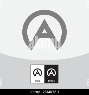 A Letter Logo. Hot Colors. - Vector Stock Vector