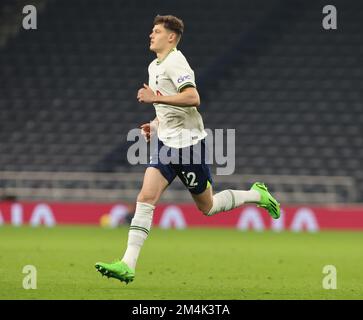 London, UK. 21st Dec, 2022. Tottenham Hotspur's William Lankshearduring the Friendly soccer match between Tottenham Hotspur and Nice at Tottenham Hotspur Stadium in London, Britain, 21st December 2022. Credit: Action Foto Sport/Alamy Live News Stock Photo