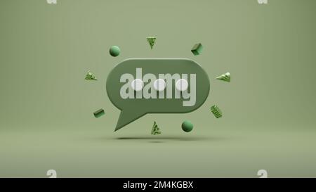 Message Status Box 3D rendered, Social media post design Stock Photo ...