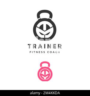 dambbell fitness equipment and Letter TM font graphic icon logo design abstract concept vector stock. symbol associated with sport tool or initial Stock Vector
