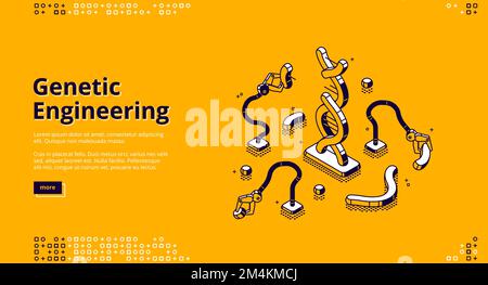 Genetic engineering isometric page design with genome sequencing ...