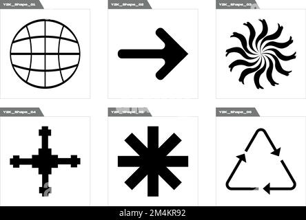 Vector Graphic Assets Set. Extraordinary Graphic Assets. Elements for graphic decoration. Stock Vector