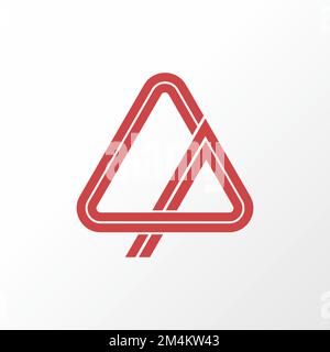 triangle in 2 lines like letter G font Image graphic icon logo design abstract concept vector stock. used as a symbol related to initial or icon Stock Vector
