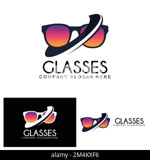 Glasses Logo, Fashion Look Vector, Design For Clothing Store, Glasses Shop, Eye Care Eye Salon Stock Vector