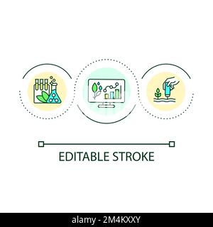 Plant breeding innovation loop concept icon Stock Vector