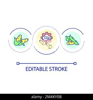 Decrease carbon dioxide loop concept icon Stock Vector