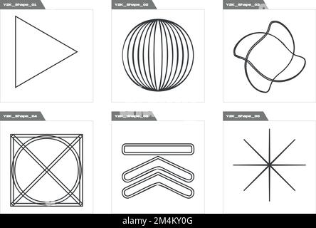 Collection of Y2K elements. Extraordinary Graphic Assets. Modern abstract  forms Stock Vector Image & Art - Alamy