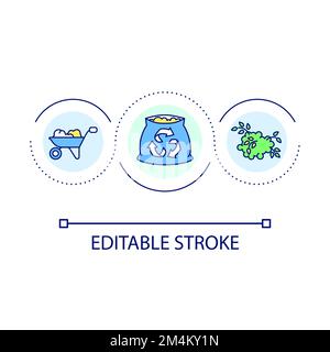 Recycling plants loop concept icon Stock Vector