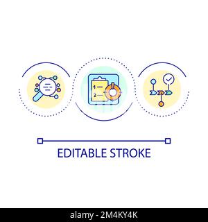 Workflow management loop concept icon Stock Vector