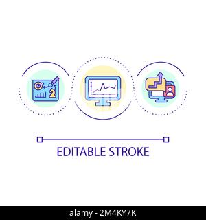 Strategic planning software loop concept icon Stock Vector