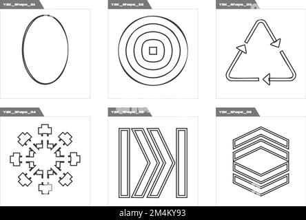 Vector Graphic Assets Set. Extraordinary Graphic Assets. Elements for graphic decoration. Stock Vector