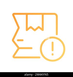 Shipping damage pixel perfect gradient linear vector icon Stock Vector