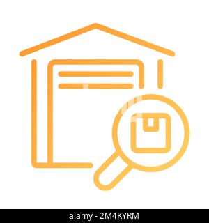 Inventory management pixel perfect gradient linear vector icon Stock Vector