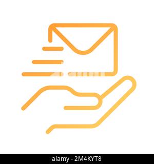 Send letter pixel perfect gradient linear vector icon Stock Vector