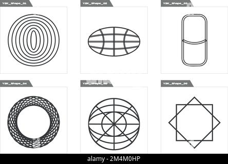 Brutalism shapes. Brutalism star and flower shapes. Flat minimalist icons. Stock Vector