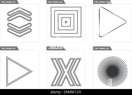 Vector Graphic Assets Set. Extraordinary Graphic Assets. Flat minimalist icons. Stock Vector