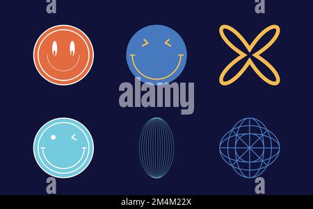 Vector Graphic Assets Set. Extraordinary Graphic Assets. Templates for notes, posters. Stock Vector