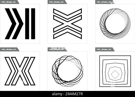Vector Graphic Assets Set. Extraordinary Graphic Assets. Elements for graphic decoration. Stock Vector