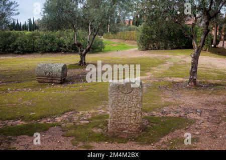 Merida, Spain - December 21, 2022 Los Columbarios funeral area. Ancient Roman necropolis in Merida. Extremadura. Spain. Stock Photo