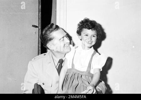 Three French Girls Adopted by US Family. Photographs of Marshall Plan