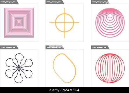 Vector Graphic Assets Set. Extraordinary Graphic Assets. Elements for graphic decoration. Stock Vector