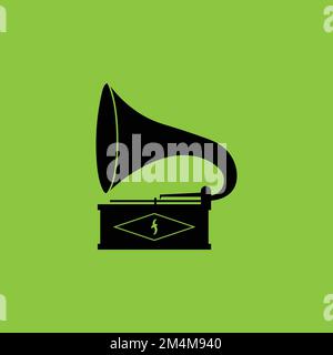 Gramophone icon isolated Antique Concept - Vector  Stock Vector