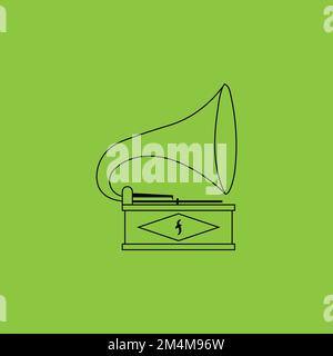 Gramophone icon isolated Antique Concept - Vector  Stock Vector