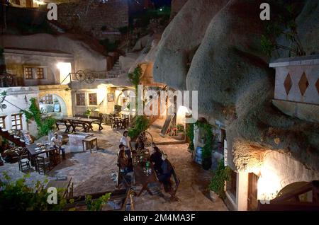 Cave dwellings in Goreme Turkey Cappadocia. vvbvanbree fotografie Stock Photo