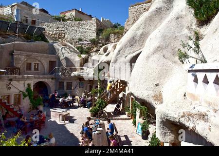 Cave dwellings in Goreme Turkey Cappadocia. vvbvanbree fotografie Stock Photo