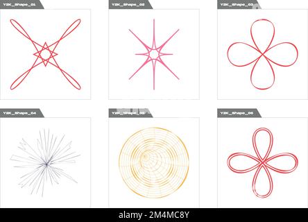 Premium Vector  Set of y2k style vectors of objects retro futuristic  graphic ornaments flat minimalist icons