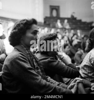 Sorbonne, Vera Korene, Lecture to Fulbright Students. Photographs of Marshall Plan Programs, Exhibits, and Personnel Stock Photo