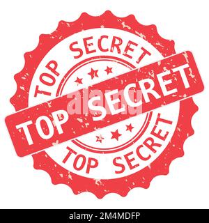 Abstract grunge office rubber stamp with the text top secret and confidential Stock Vector