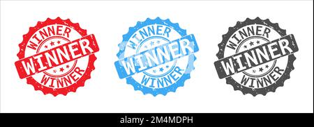 Grunge rubber stamp with word winners Stock Vector