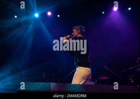 Glasgow, Scotland, 21th December 2022, Roddy Woomble of Idlewild performing at the 02 Academy Glasgow on the 21th December 2022 Stock Photo