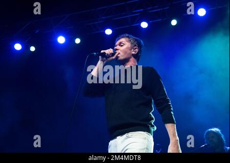 Glasgow, Scotland, 21th December 2022, Roddy Woomble of Idlewild performing at the 02 Academy Glasgow on the 21th December 2022 Stock Photo