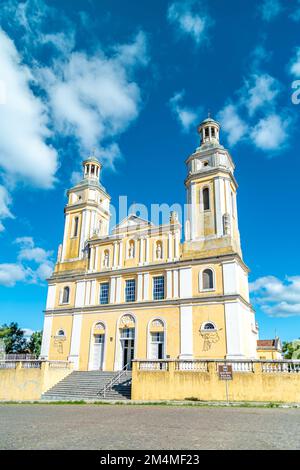 Argentina - March 2022: Igreja Nossa Senhora da Graca do Rio Sao Francisco do Sul Stock Photo