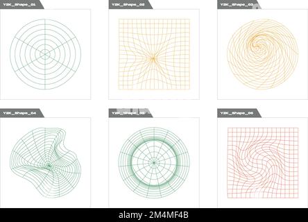 Vector Graphic Assets Set. Large set of retro objects for design. Flat minimalist icons. Stock Vector
