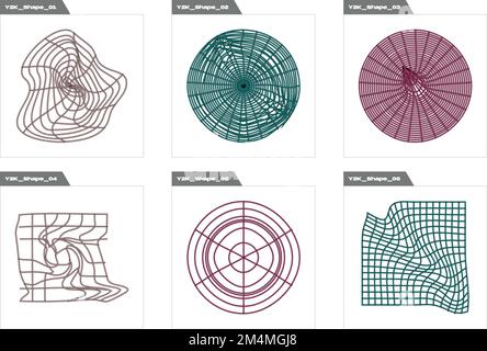 Collection of Y2K elements. Extraordinary Graphic Assets. Modern abstract  forms Stock Vector Image & Art - Alamy