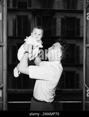 Marshall Plan Streptomycin Saves French Baby. Photographs of Marshall Plan Programs, Exhibits, and Personnel Stock Photo