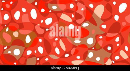 Amanita Muscaria Inspired Geometric Seamless Simple Flat Abstract Colorful Vector Illustration Template Background Stock Vector