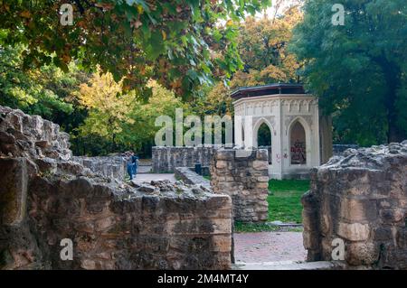 Dominican Convent Ruins at Margaret Island - Budapest, Hungary Stock Photo