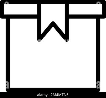 Box Illustration Line Icon Design Stock Vector