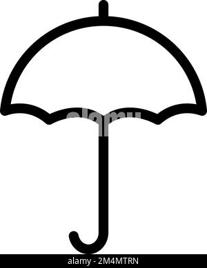 Umbrella Illustration Line Icon Design Stock Vector