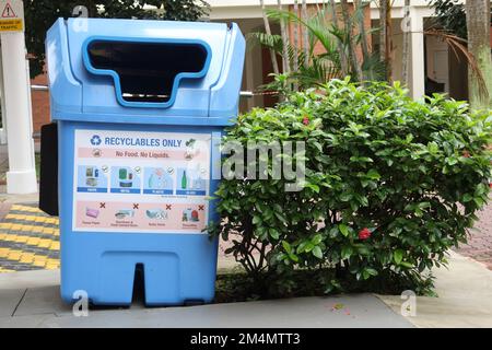 singapore 1 june 2022 Collection of waste bins outdoor  Stock Photo