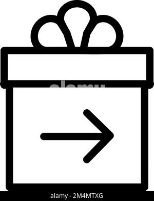 Product Return Illustration Line Icon Design Stock Vector
