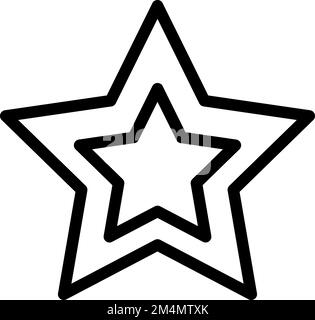 Star Illustration Line Icon Design Stock Vector