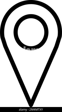 Location Illustration Line Icon Design Stock Vector