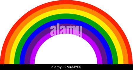 Rainbow colours in arc, illustration Stock Vector