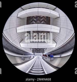 Time Line artwork by artist Darren Almond.  Bond Street - Elizabeth Line Station Stock Photo